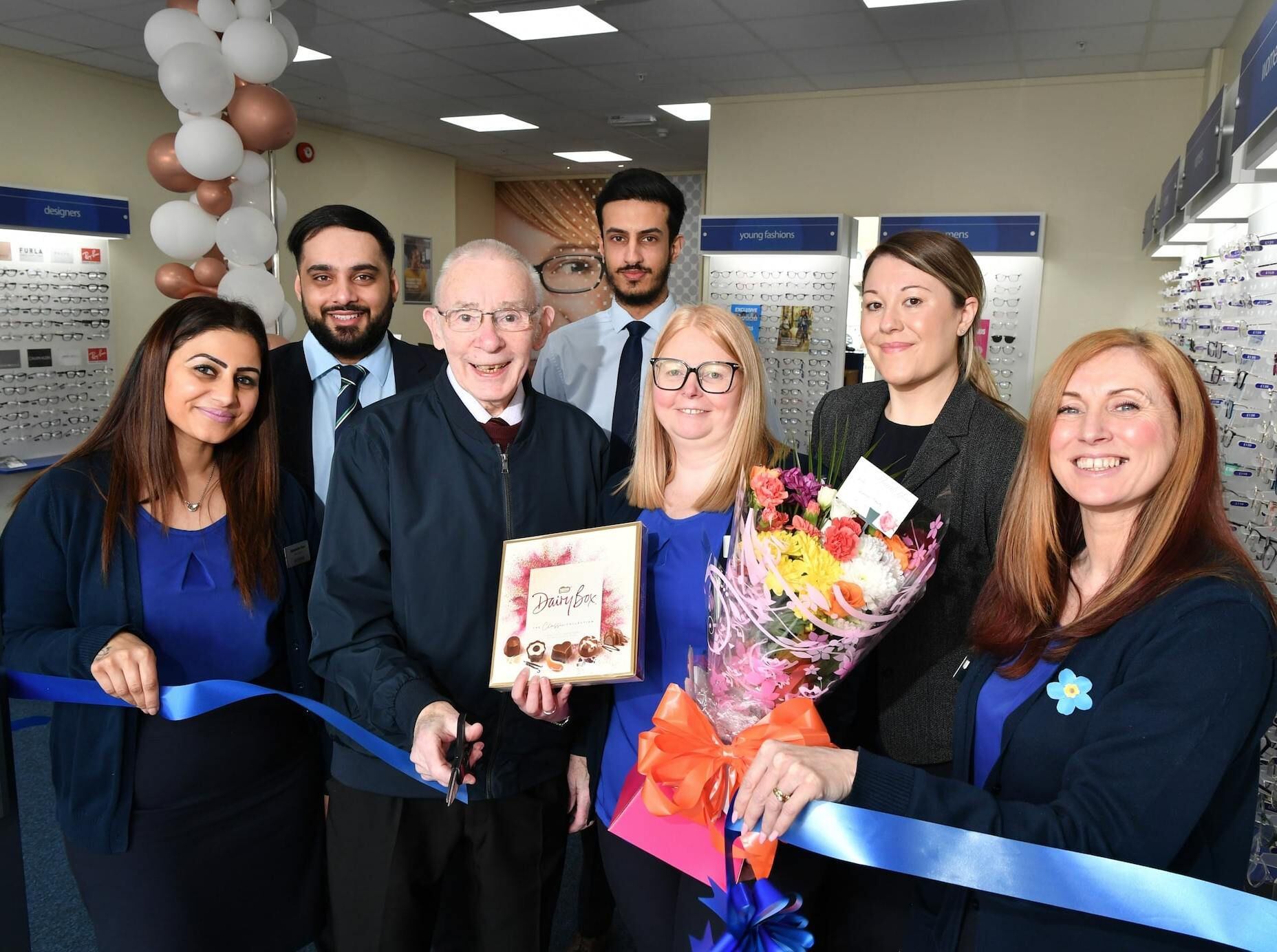 Loyal customer helps open Bilston opticians' new larger store