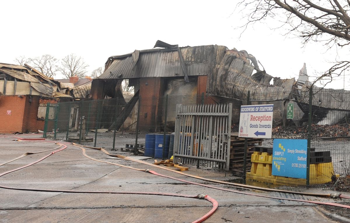 Work begins on rebuilding fire-ravaged storage firm in Stafford ...