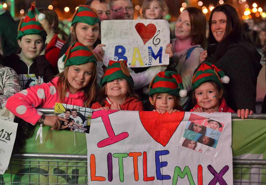 IN PICTURES Little Mix switch on Merry Hill Christmas lights Express