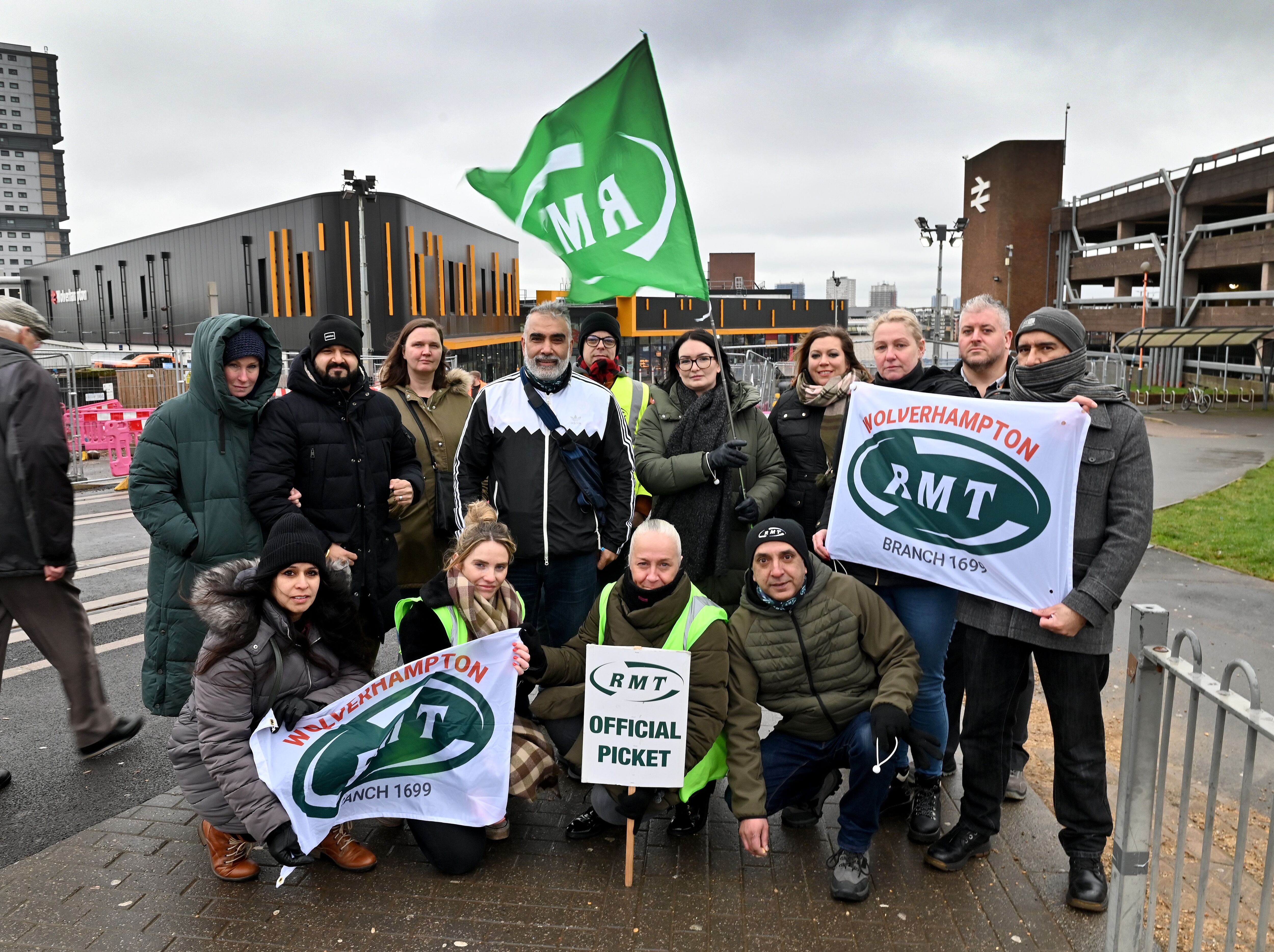 Railway workers take to picket lines as industrial action disrupts West Midlands services