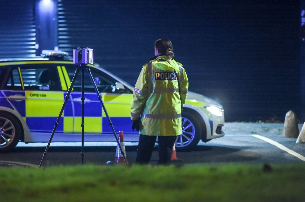 Police at the scene on Hagley Road in Quinton.  Photo: Snapper SK