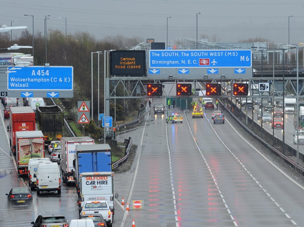 M6 closed for several hours after death of man hit by lorry Express