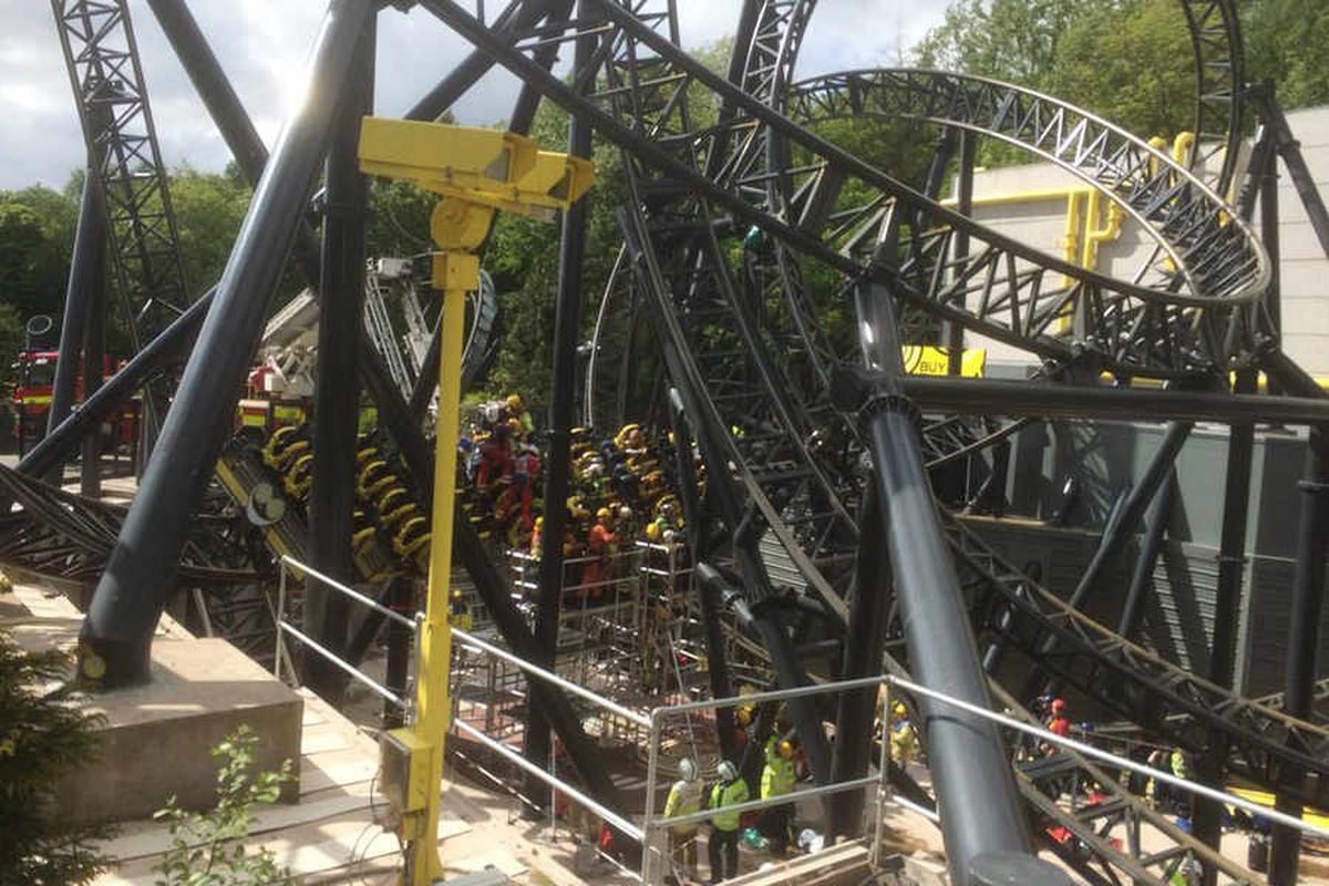 Stop this ride Dramatic footage of aftermath of Alton Towers