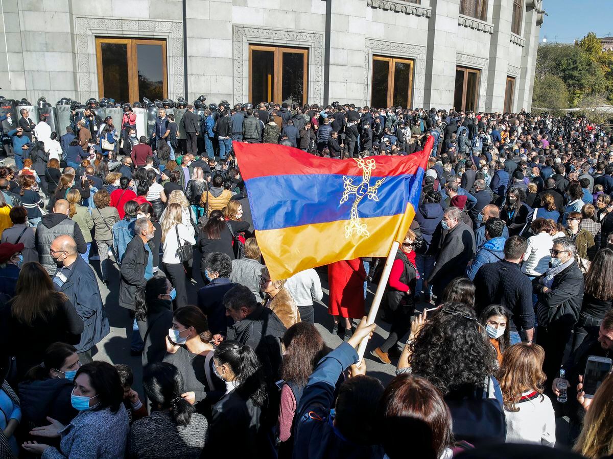 Thousands in Armenia protest against NagornoKarabakh ceasefire terms