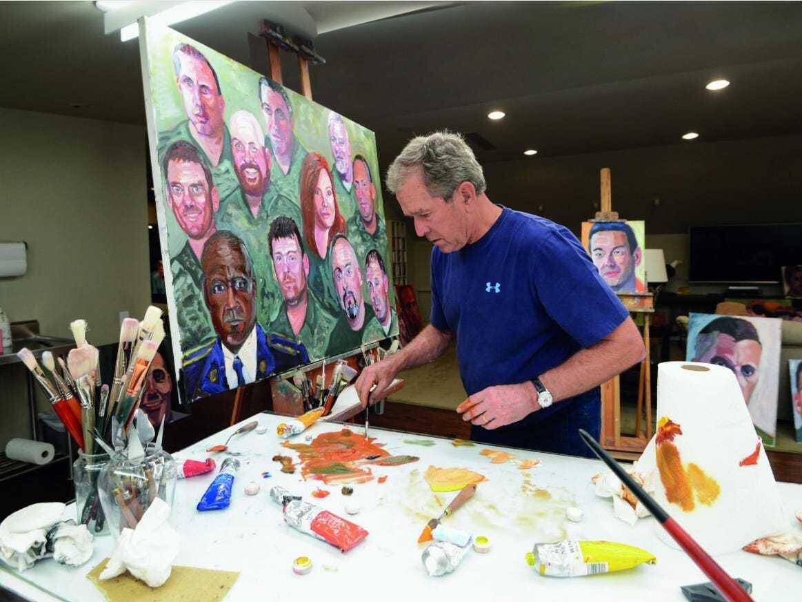 George W Bush’s portraits of veterans heading to Disney World