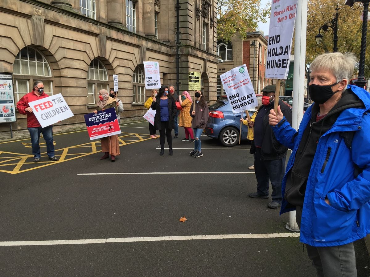 Protest in Walsall as council refuses to fund meals in school holidays