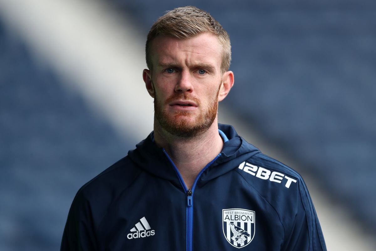 West Brom's Chris Brunt takes a break from international football