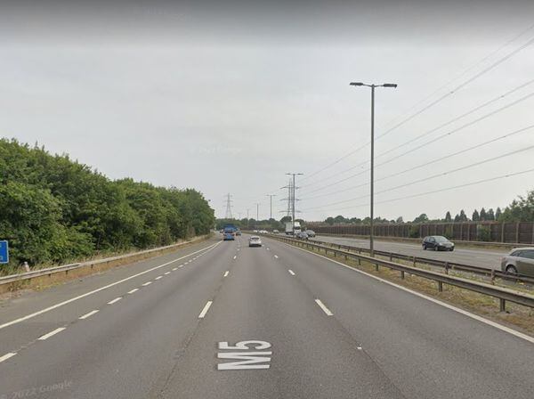 M5 motorway closed and traffic delayed due to police led incident