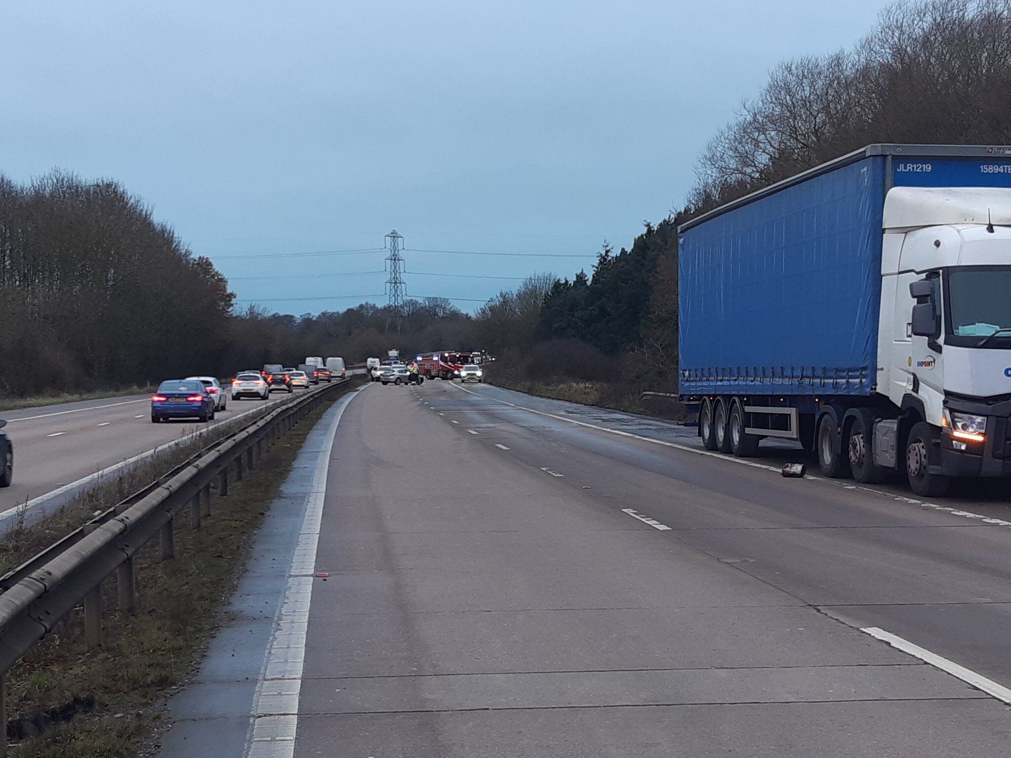 M54 closed eastbound while emergency services deal with 'minor' crash