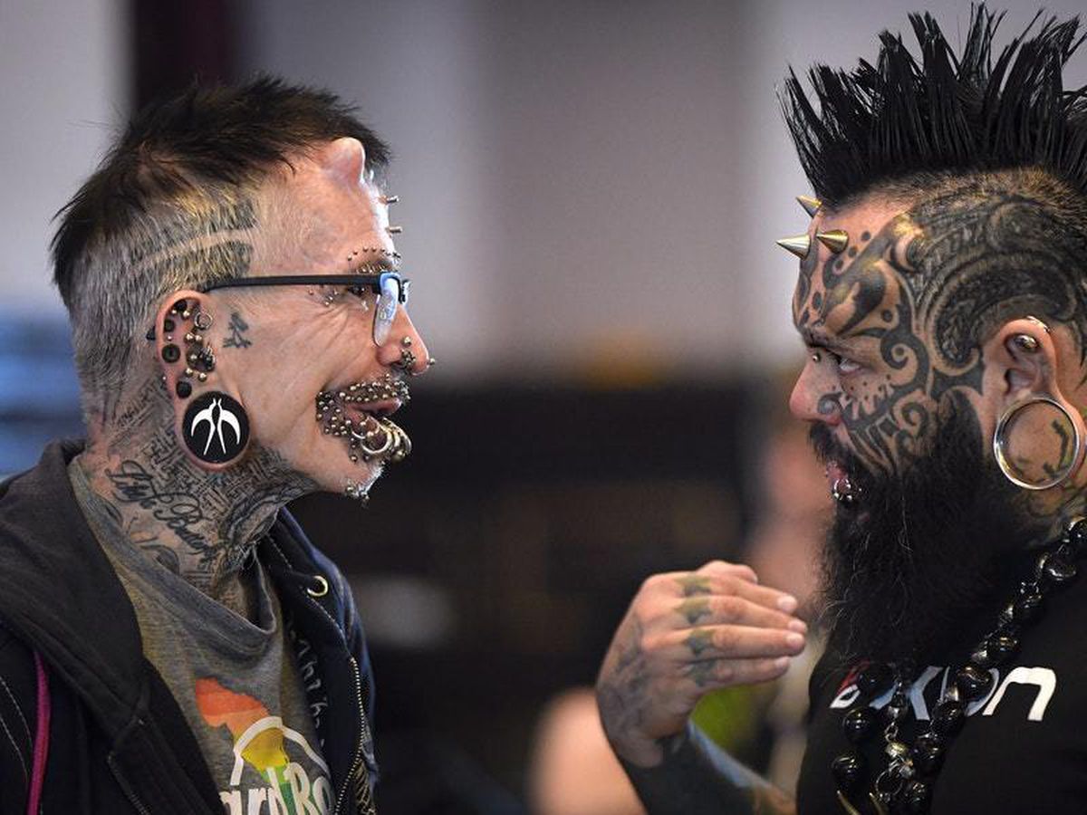 In Pictures No needle for visitors to international tattoo convention