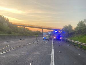 Section of the M54 closed following two car collision Express Star