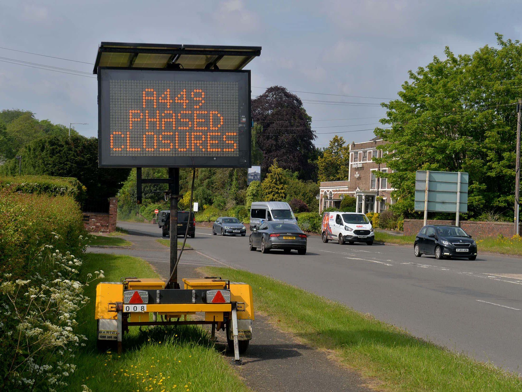Traffic moving well on A449 despite threat of roadworks