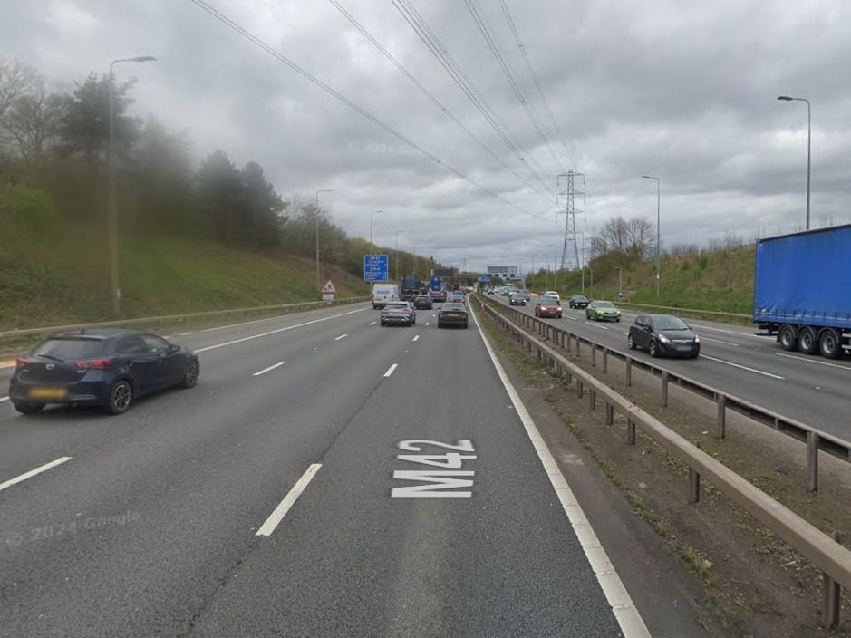 Miles of traffic and 45-minute delays after lorry and car crash on M42 near Birmingham Airport