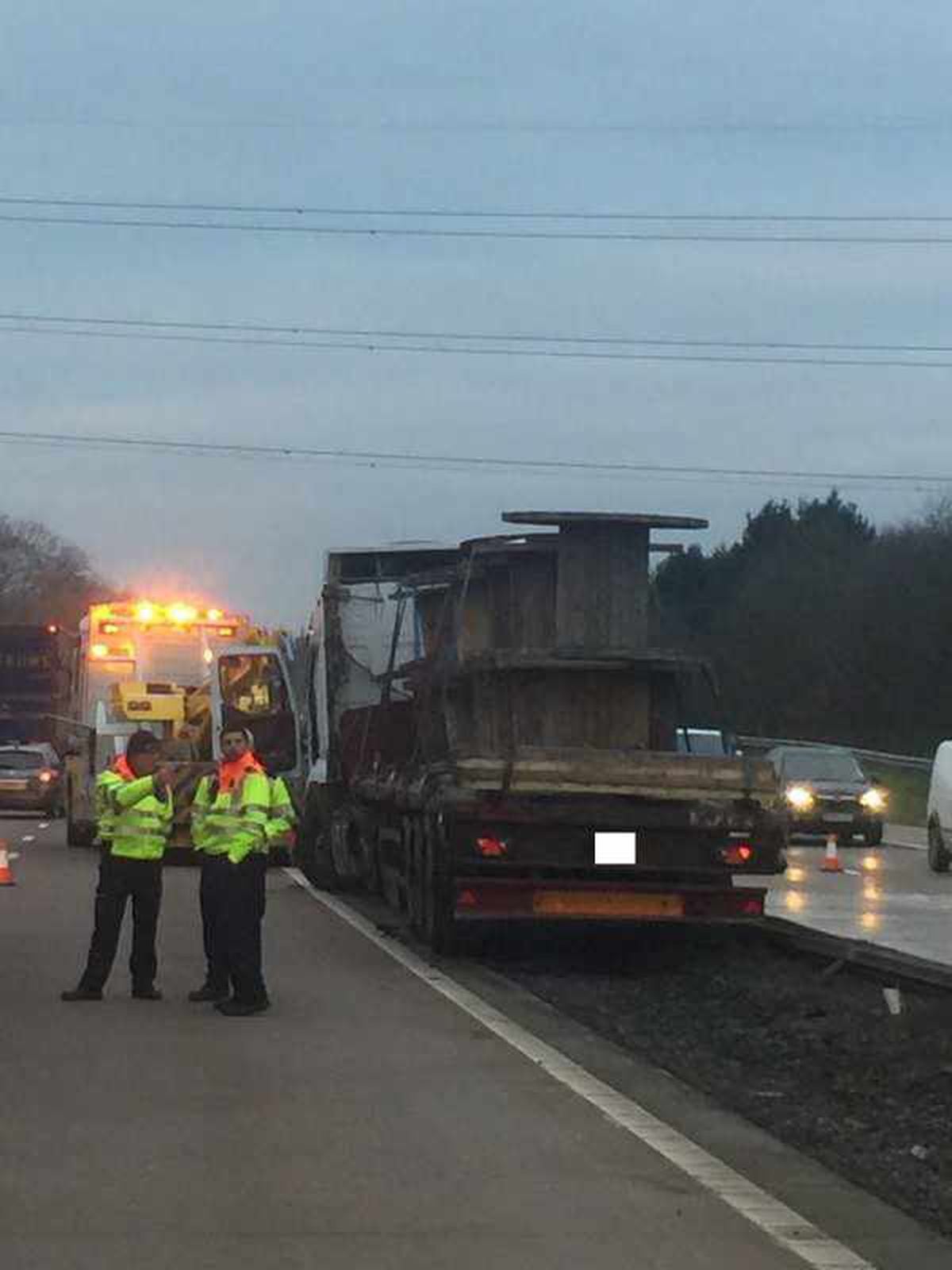 M54 Delayed All Day After Lorry Smashes Into Central Reservation At 5am