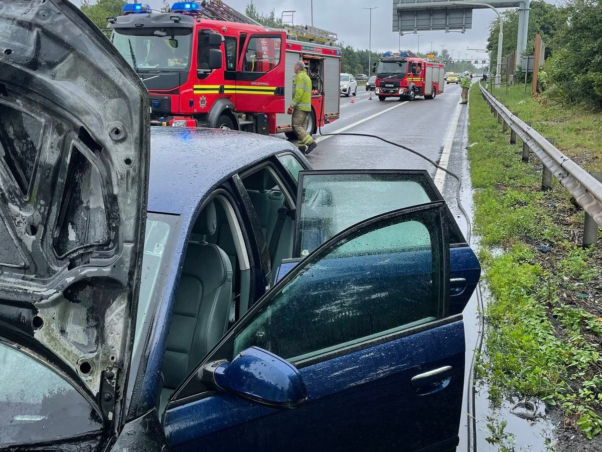 M6 Car Fire Causes Congestion Express And Star