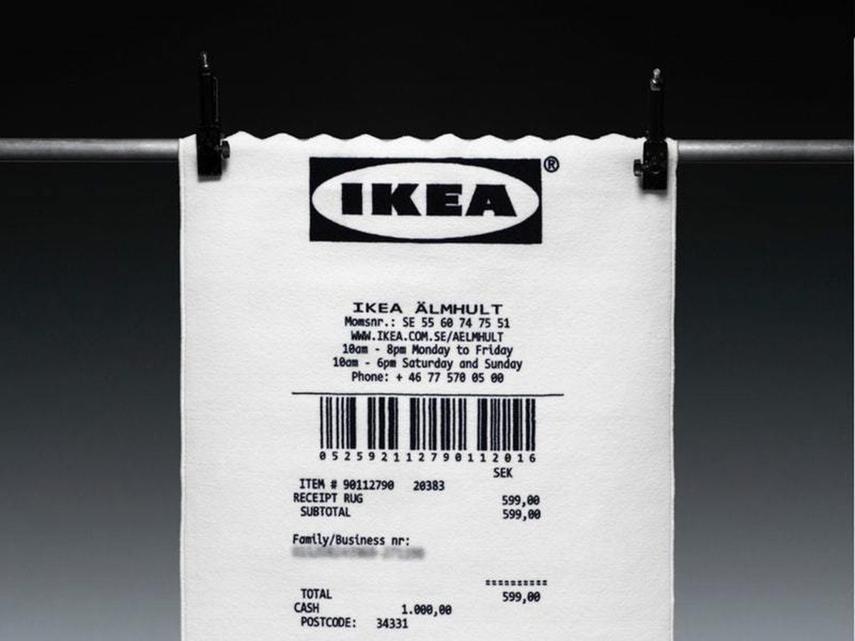 virgil abloh's IKEA collection includes a giant receipt rug and a