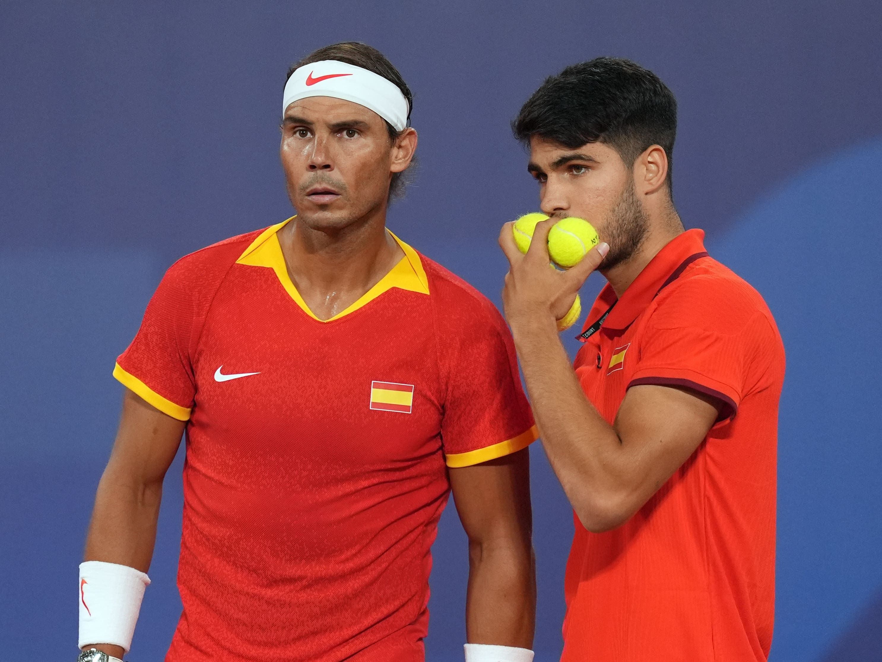 Rafael Nadal and Carlos Alacaraz launch Olympics doubles bid in style