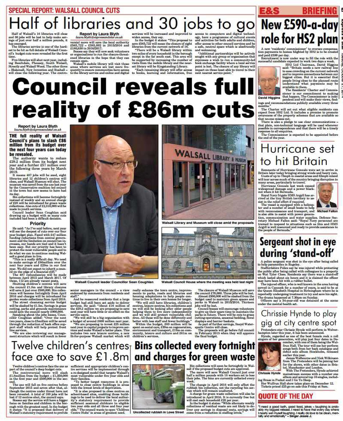 Jobs to go in £86m Walsall Council cuts | Express & Star