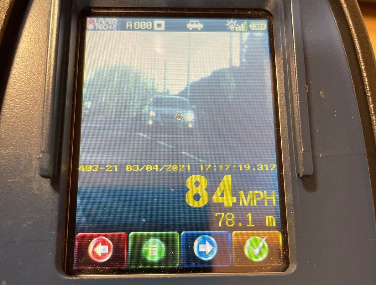 Driver caught at 84mph in 40mph zone as police log 165 speeders on A449 ...