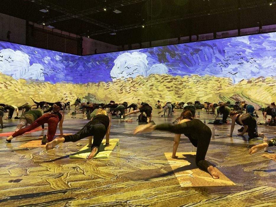 Immerse yourself in special yoga sessions at Beyond Van Gogh