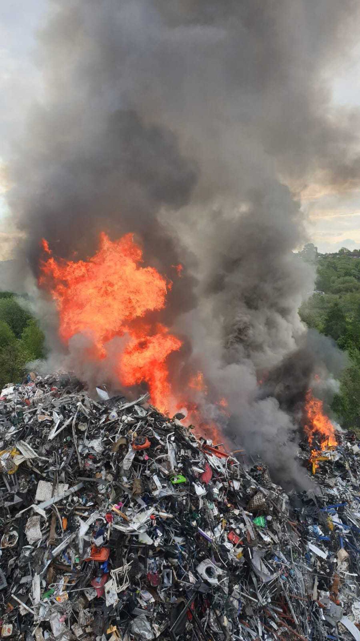 200 tons of scrap metal on fire in Birmingham Express & Star