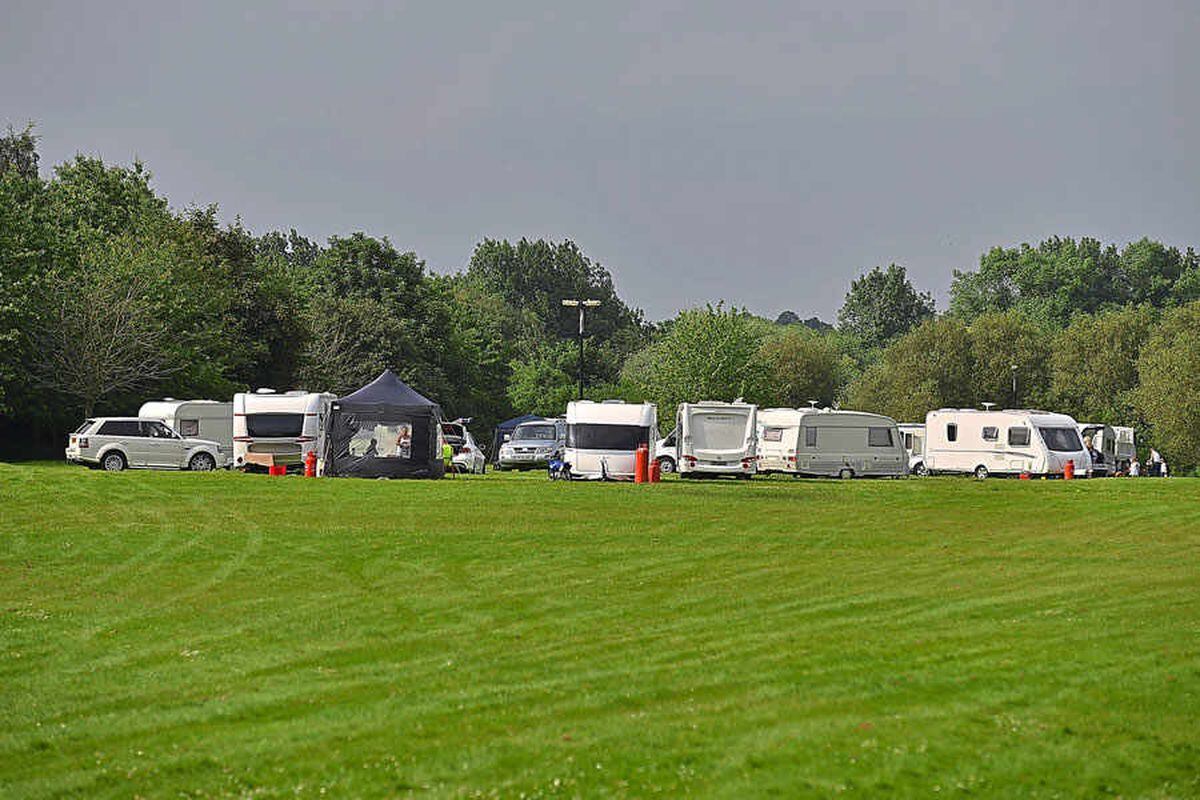 Travellers set up camp on Wolverhampton park football pitch | Express ...