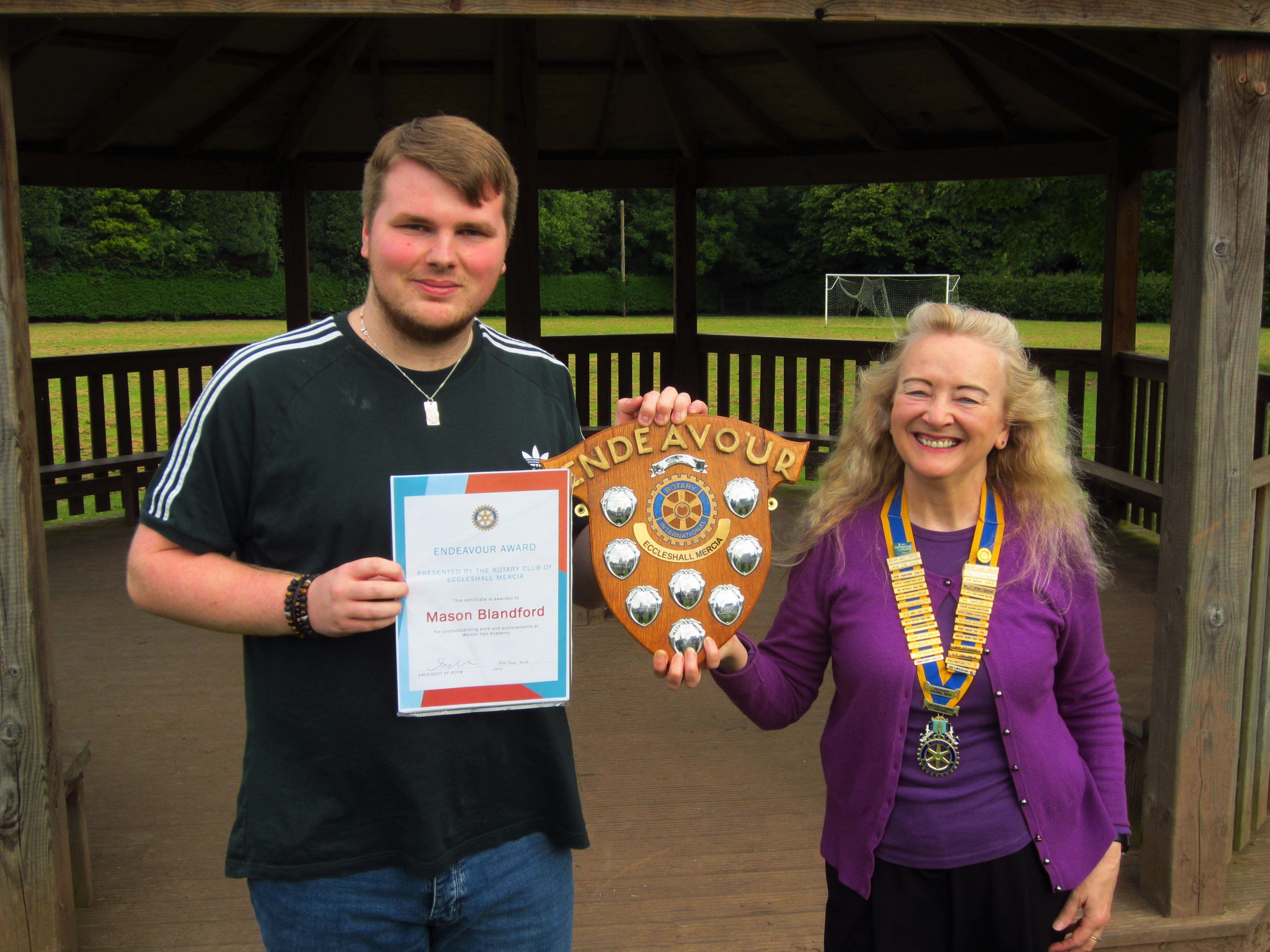 Rotary's highest award presented to student at leavers' assembly