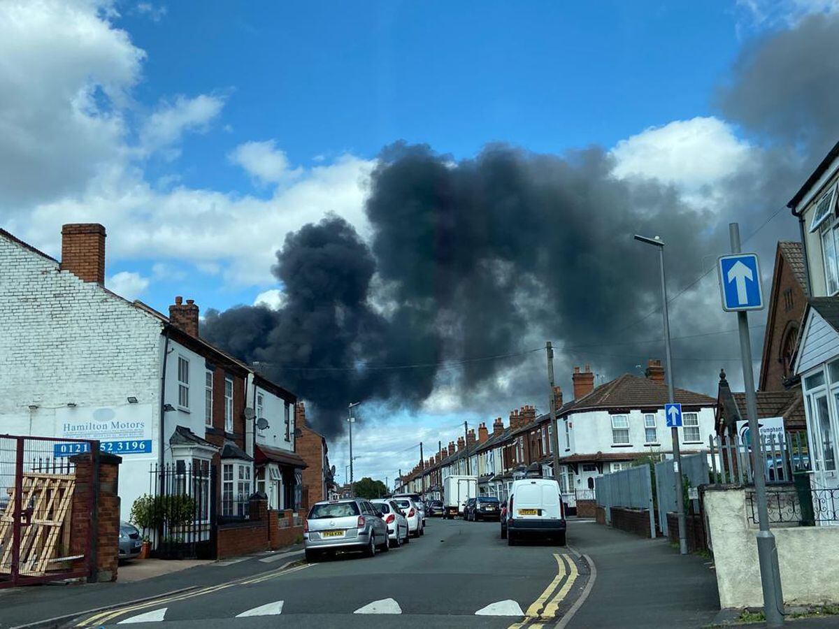 Fire Crews Remain At Site Of Huge West Bromwich Fire That Saw Black ...