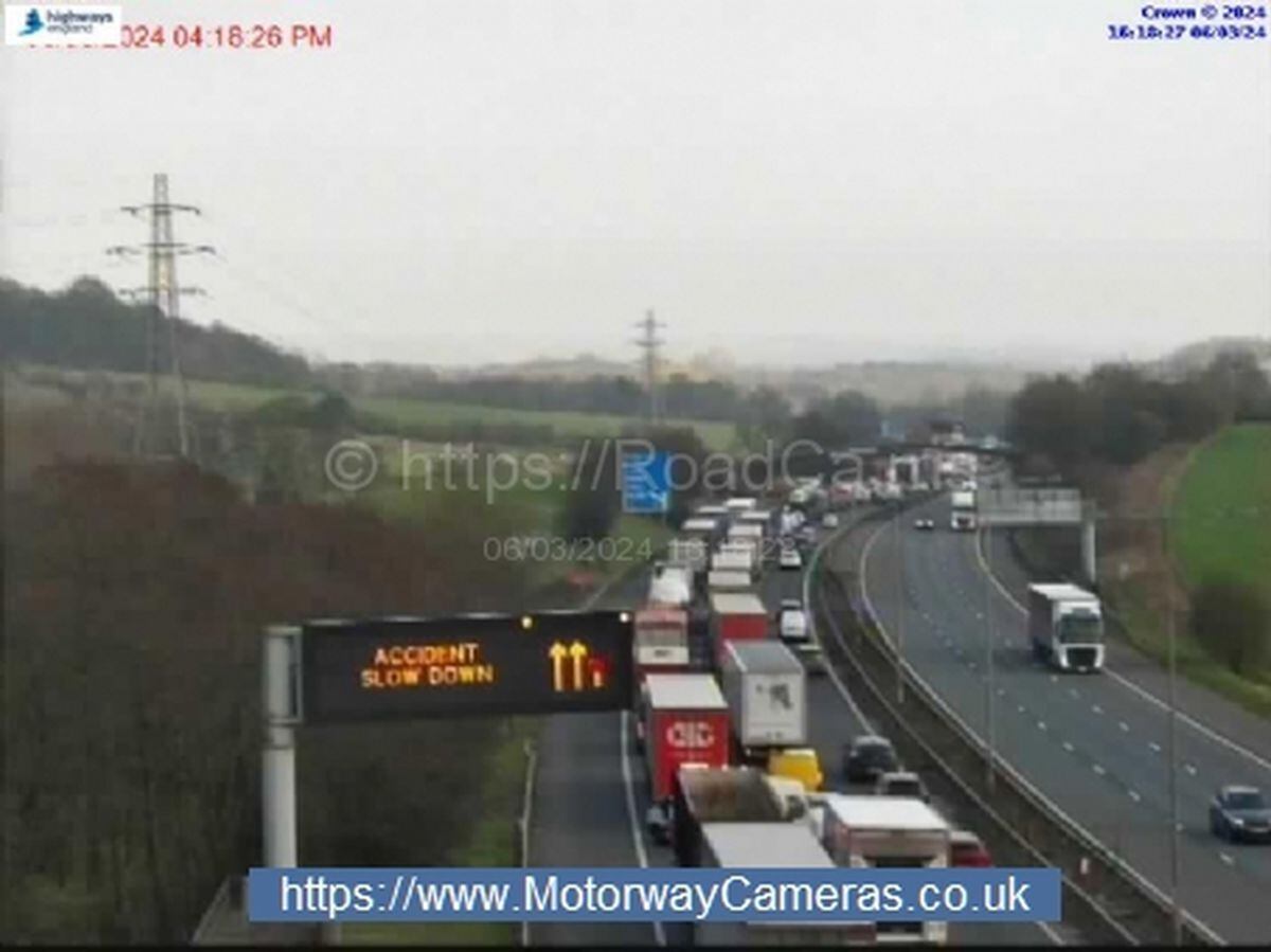 Van driver hospitalised after M6 crash that closed carriageway