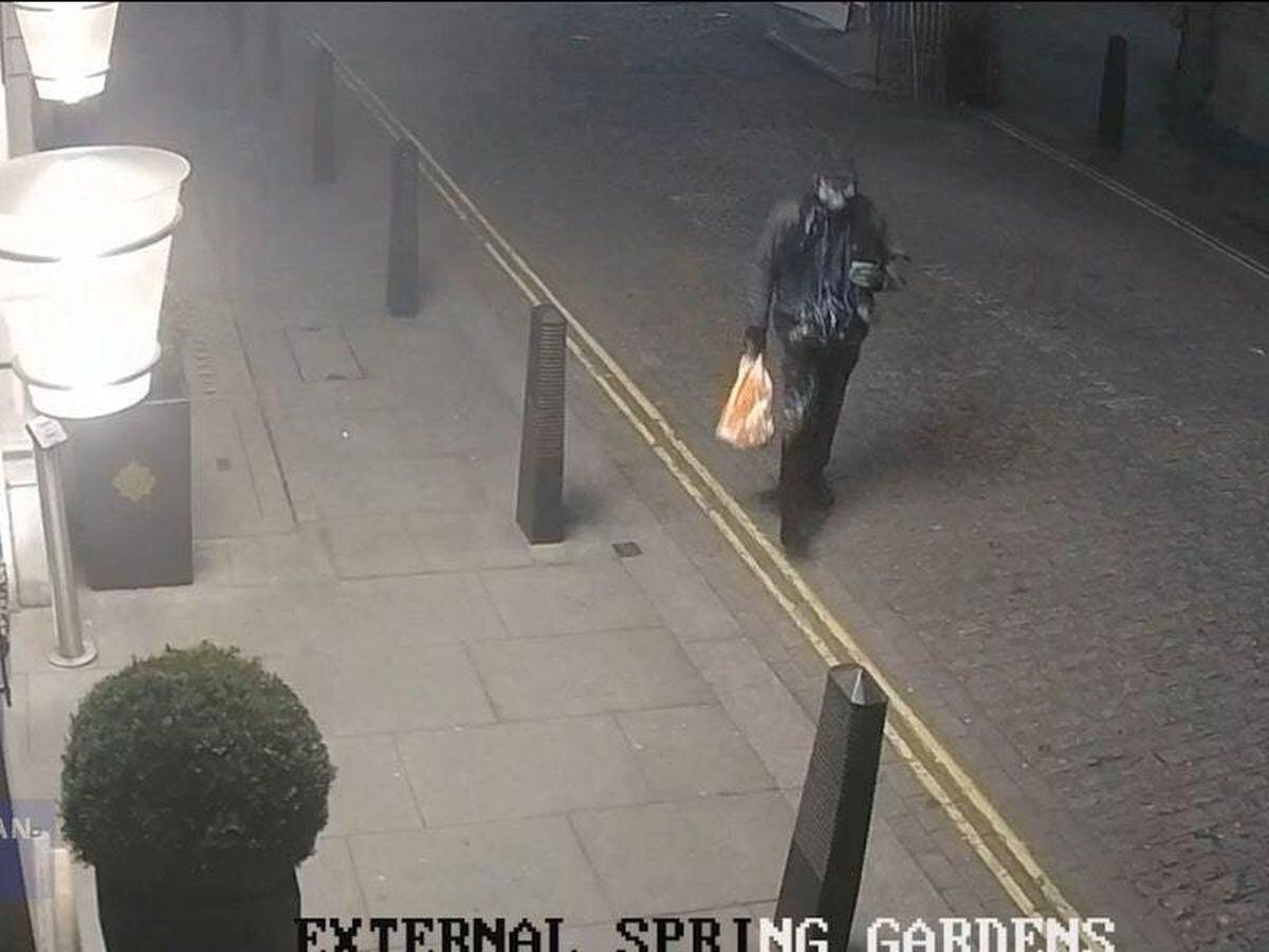 Cctv Released Of Suspected Memorial Paint Vandal Express Star