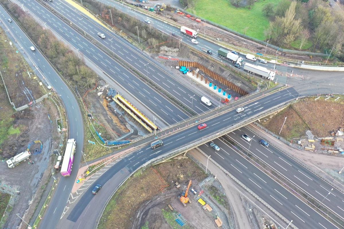 WATCH: New footage shows progress of £78 million upgrade of M6 at ...