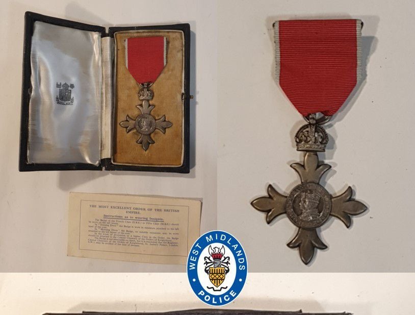 Police hoping to reunite prestigious MBE medal with rightful owner