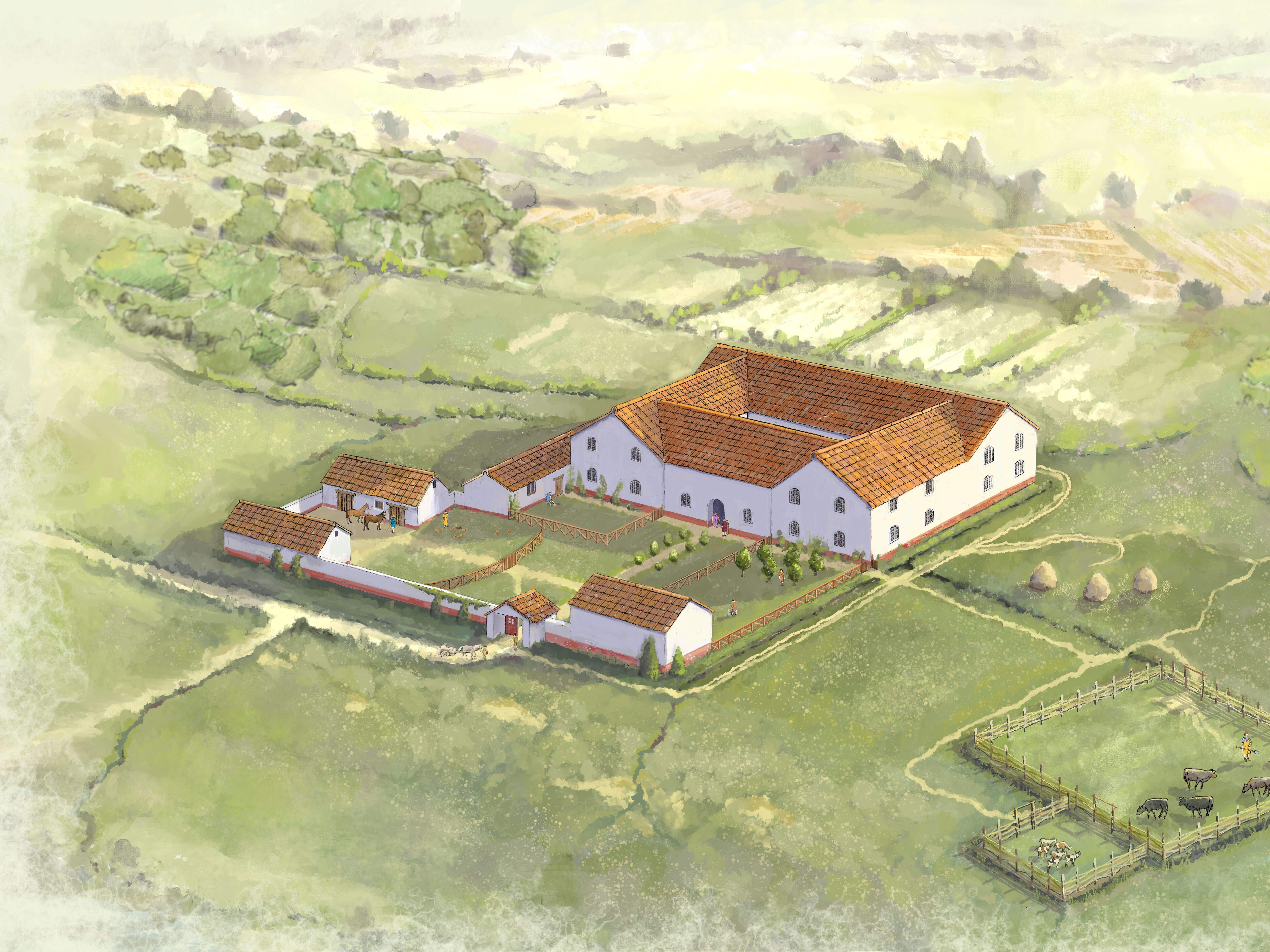 Archeological survey of land to aid nature restoration reveals two Roman villas