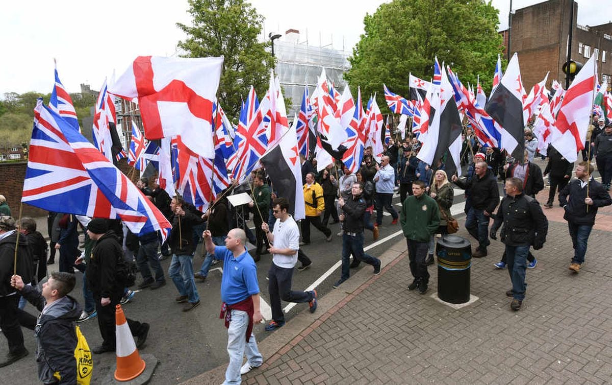 Pictures And Video: Britain First Protest Against Dudley Mosque Plans 