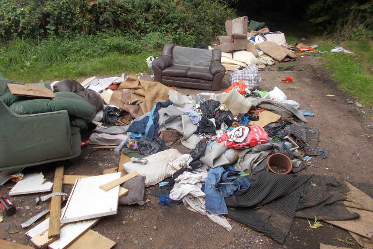 PICTURES: Sofas, chairs and old clothes dumped by flytippers forcing ...