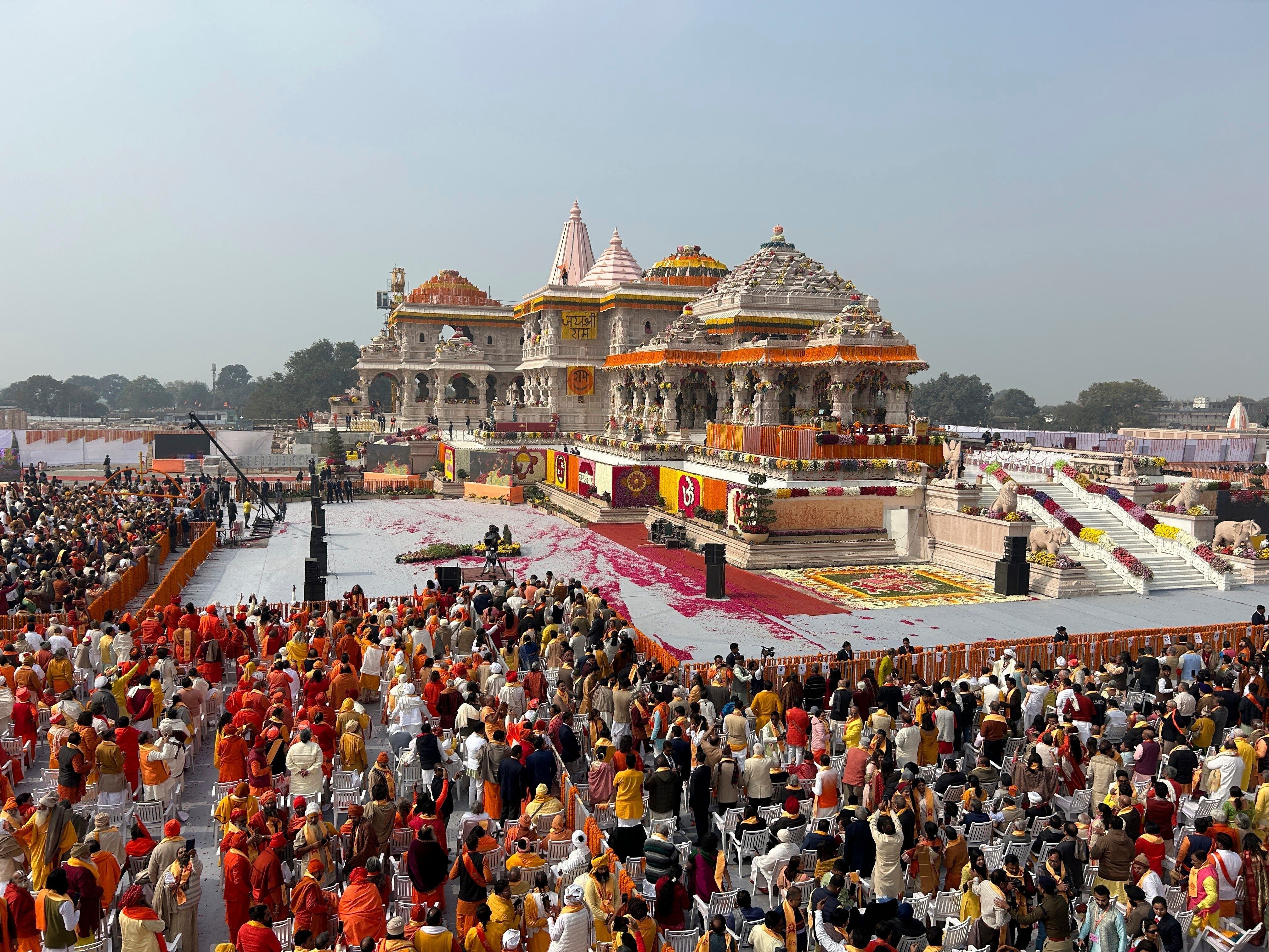 Modi opens controversial Hindu temple ahead of national polls in India