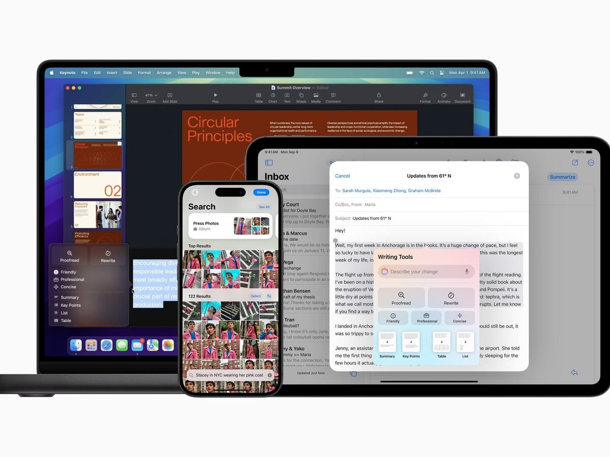 Apple begins rollout of first AI tools for iPhone, iPad and Mac