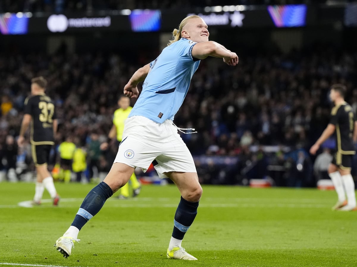 Phil Foden hails ‘freak’ Erling Haaland after stunning Champions League goal