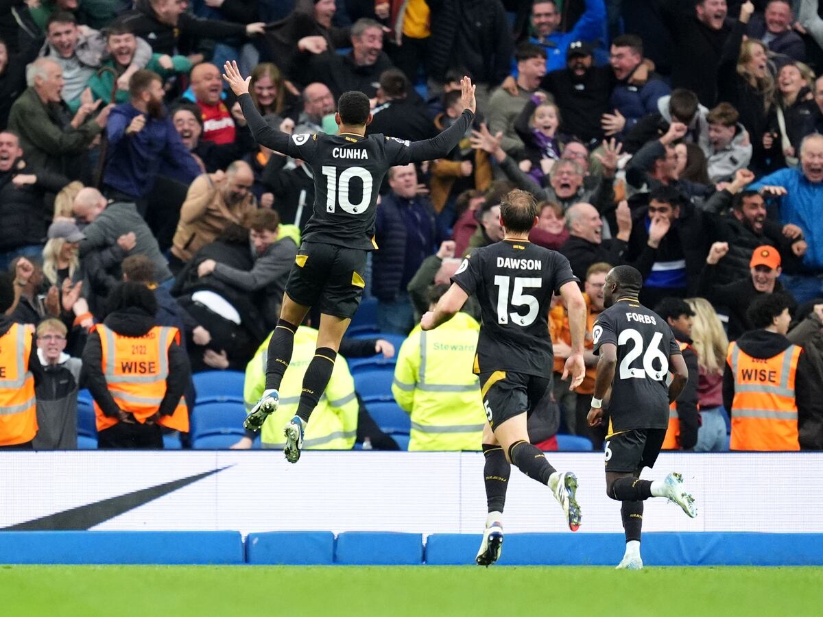 Matheus Cunha rescues rare point for Wolves as Brighton are held at home