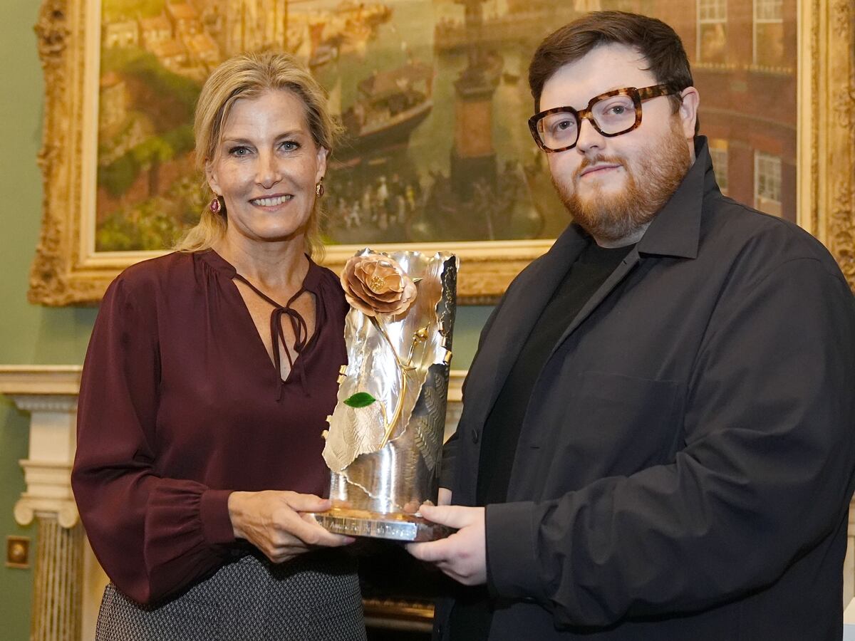 Duchess of Edinburgh presents designer Steven Stokey-Daley with prestigious gong