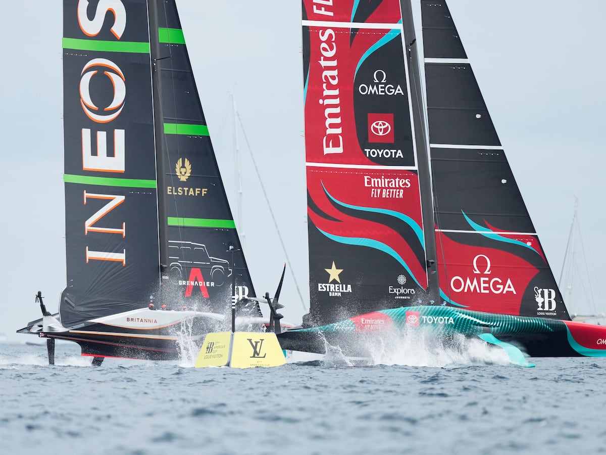 Sir Ben Ainslie’s Ineos Britannia trail 2-0 after first day of America’s Cup