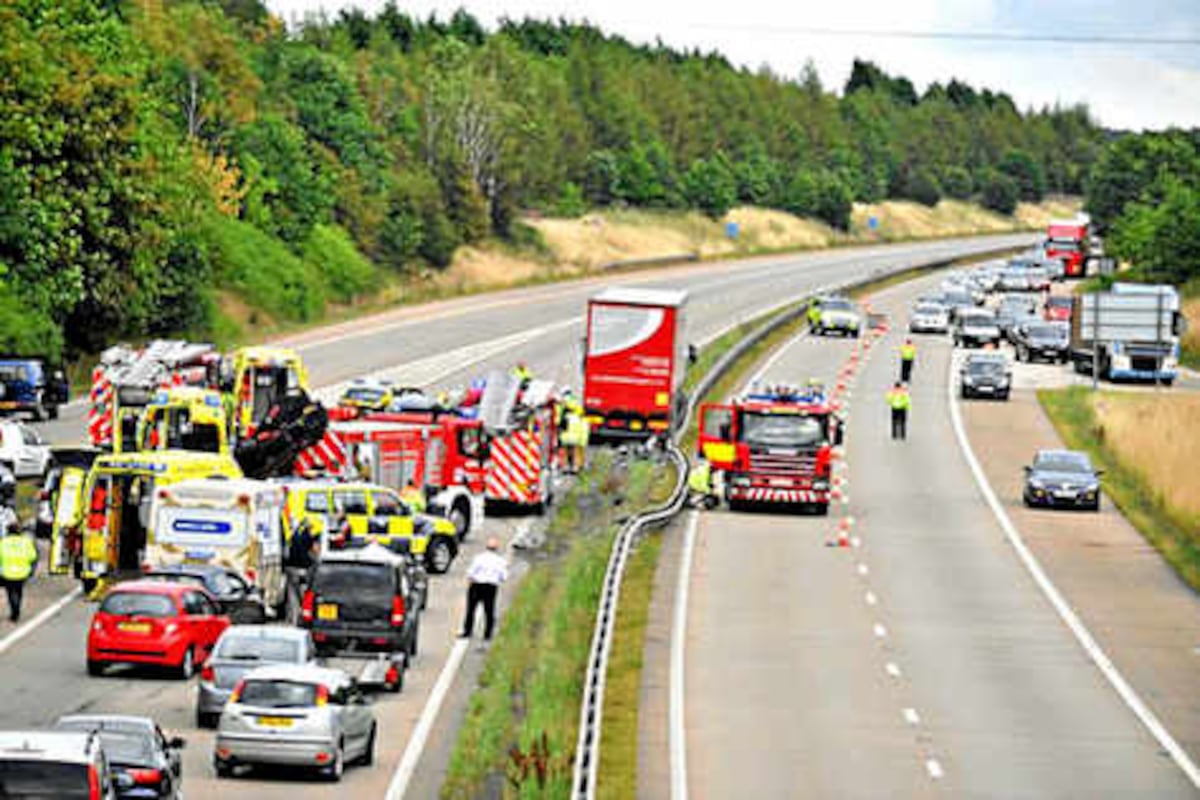 Chaos On M54 As Three Cars And Lorry Crash Express And Star