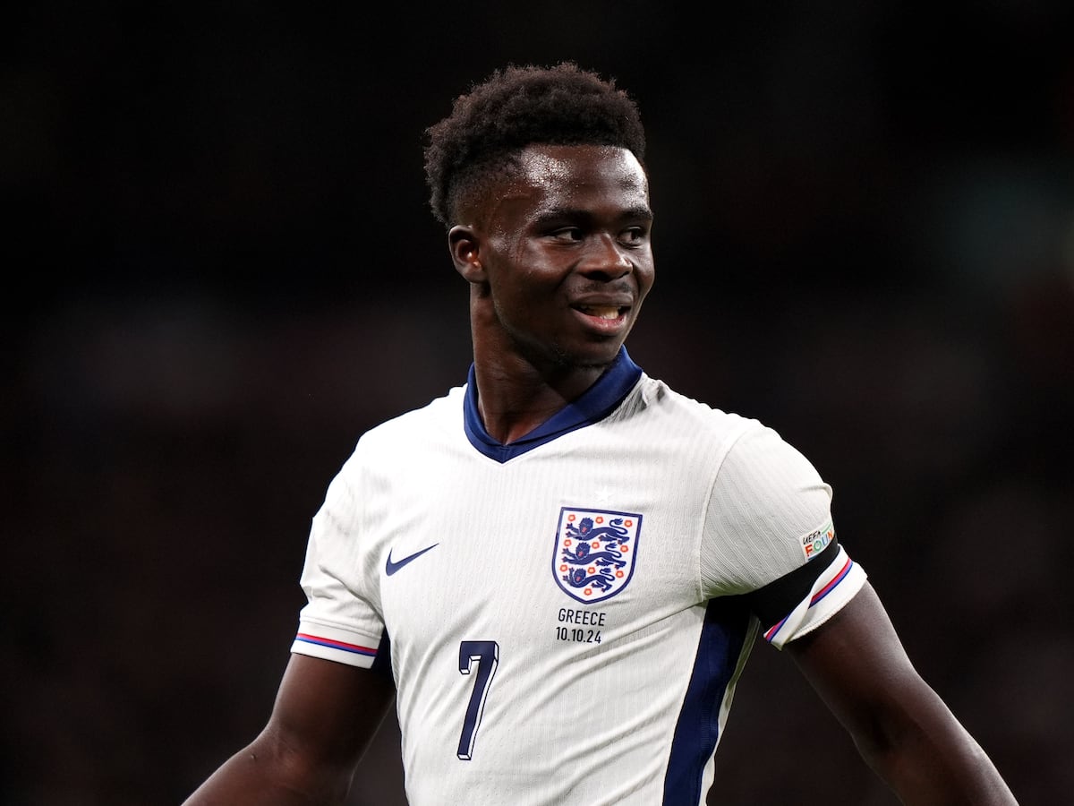 Bukayo Saka ruled out of England’s match against Finland