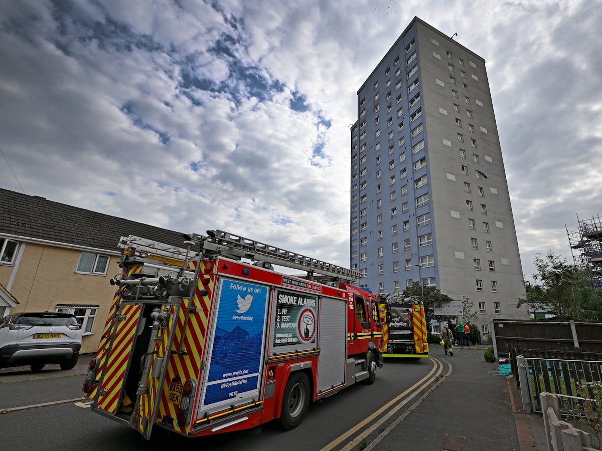 Residents evacuated after fire in eighth-floor apartment in Brownhills high-rise