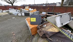 A large number of fridges and other rubbish was dumped in Walsall Street, Darlaston