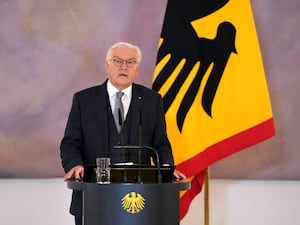 German President Frank-Walter Steinmeier (S’ren Stache/dpa via AP)