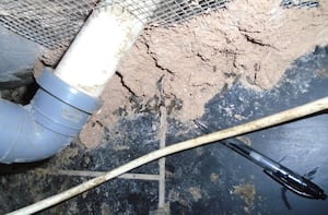 Rat droppings found next to a double sink in a food preparation room. Photo: Wolverhampton Council