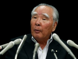 Ex-Suzuki Motor Corp chairman Osamu Suzuki (Shizuo Kambayashi/AP)