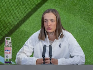 Iga Swiatek at a Wimbledon press conference