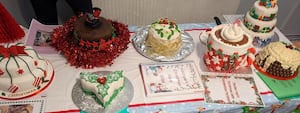 Residents from other Anchor care homes nearby came with the cakes they made to see who would take home the title of best Christmas cake! 